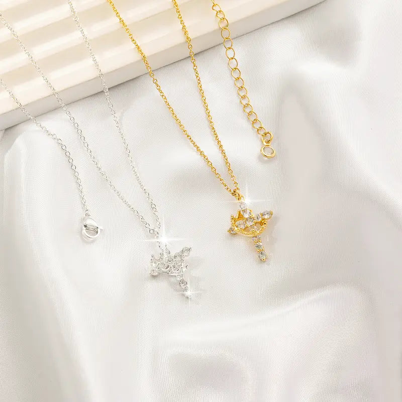 Moissanite Crown Necklace